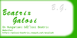 beatrix galosi business card